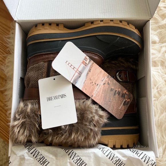 DreamPairs Kriver Brown Boot Sz 2 Big Girl - Picture 11 of 14